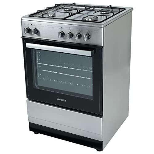 electriQ 60cm Dual Fuel Cooker - Stainless Steel