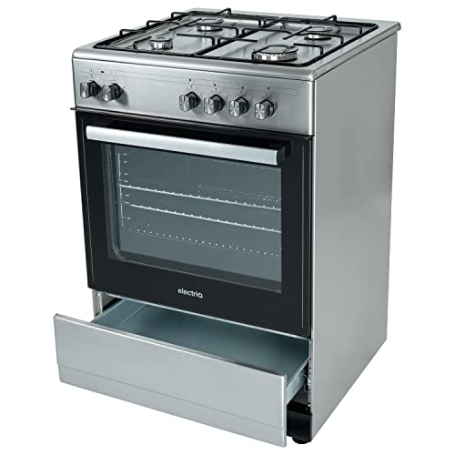 electriQ 60cm Dual Fuel Cooker - Stainless Steel