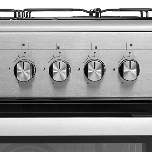 electriQ 60cm Dual Fuel Cooker - Stainless Steel