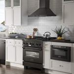 ZLINE 30" Dual Fuel Black Stainless Steel Range