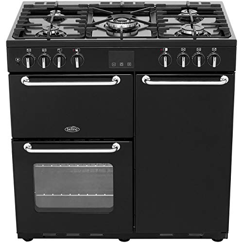 Belling Sandringham90Dft Black Dual Fuel Range Cooker