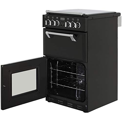 Black Dual Fuel Range Cooker - 55cm
