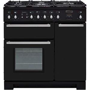 Rangemaster Toledo Dual Fuel Range Cooker - Black/Chrome