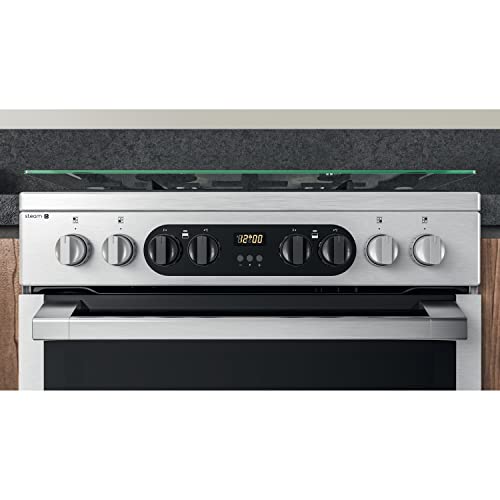 Hotpoint 60cm Dual Fuel Double Oven - SS