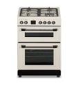 New World 60cm Dual Fuel Cooker - Cream