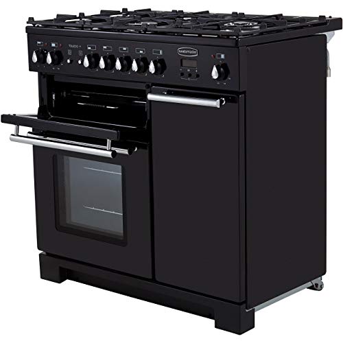 Rangemaster Toledo Dual Fuel Range Cooker - Black/Chrome