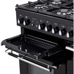 Rangemaster Toledo Dual Fuel Range Cooker - Black/Chrome