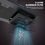 30" Black Stainless Range Hood with 3-Speed Fan