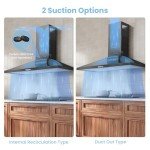 COMFEE' 90 cm Black Wall-Mounted Range Hood