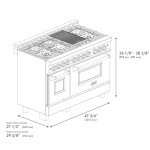 ZLINE 48" Dual Fuel Range with Gas & Electric Oven