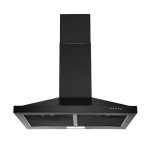 Black 24" Ducted/Ductless Range Hood with LED Light