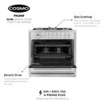 COSMO Dual Fuel Range with 5 Burners & Convection Oven