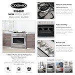 COSMO Dual Fuel Range with 5 Burners & Convection Oven
