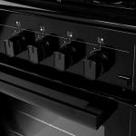 ElectriQ 60cm Black Dual Fuel Cooker