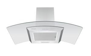 Curved Glass Wall-Mounted Cooker Hood with LED