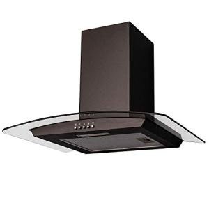 SIA 60cm Black Curved Glass Cooker Hood