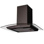SIA 60cm Black Curved Glass Cooker Hood