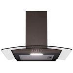 SIA 60cm Black Curved Glass Cooker Hood