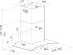 Curved Glass Wall-Mounted Cooker Hood with LED