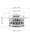 QWORK® Stainless Steel Roof Rain Cap 160mm
