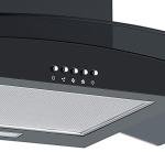 Cookology Black Curved Glass 70cm Cooker Hood