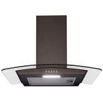 SIA 60cm Black Curved Glass Cooker Hood