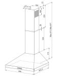 Ferre PH500-PWH White Pyramid Cooker Hood