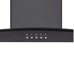 SIA 60cm Black Curved Glass Cooker Hood