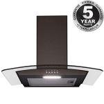 SIA 60cm Black Curved Glass Cooker Hood