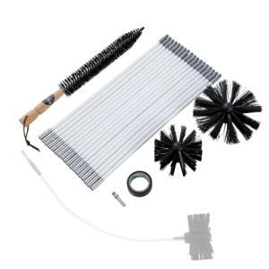 Chimney Cleaning Brush Kit with Flexible Rods