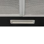 SIA 60cm Black Chimney Hood & Glass Splashback