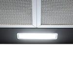 SIA 60cm Black Chimney Hood & Glass Splashback