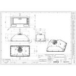Elica 54cm Grey Canopy Cooker Hood