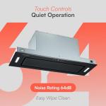 90cm Built-in Black Glass Canopy Cooker Hood