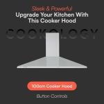 Cookology 100cm Stainless Steel Cooker Hood - Wall Mounted