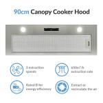 90cm Stainless Steel Canopy Cooker Hood