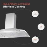 Cookology 100cm Stainless Steel Cooker Hood - Wall Mounted