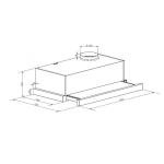 Cookology 60cm Integrated Telescopic Cooker Hood