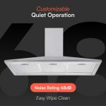 Cookology 100cm Stainless Steel Cooker Hood - Wall Mounted