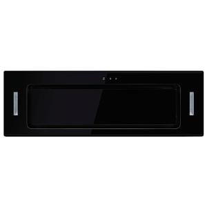 90cm Black Glass Canopy Cooker Hood
