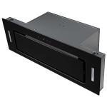 90cm Black Glass Canopy Cooker Hood