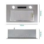 ElectriQ 52cm Silver Canopy Cooker Hood