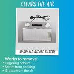 ElectriQ 52cm Silver Canopy Cooker Hood