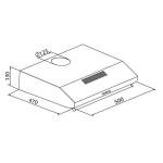 SIA 50cm Stainless Steel Slimline Cooker Hood