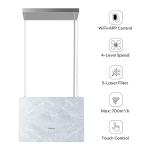 Ciarra 48cm WiFi Ceiling Cooker Hood - Ivory Mist