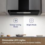 Ciarra 90cm WiFi Touch Control Chimney Hood