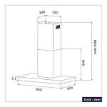 Ciarra 90cm WiFi Touch Control Chimney Hood