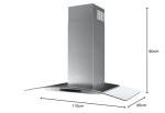 Samsung 90cm Stainless Steel Island Cooker Hood