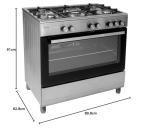 ElectriQ 90cm Gas Range Cooker - Stainless Steel