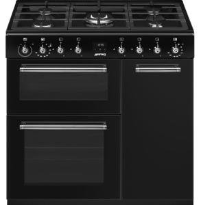 Smeg 90cm Dual Fuel Range Cooker - Black